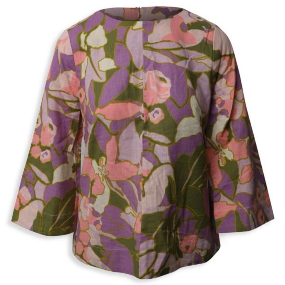 Zimmermann Floral Blouse in Pink and Green